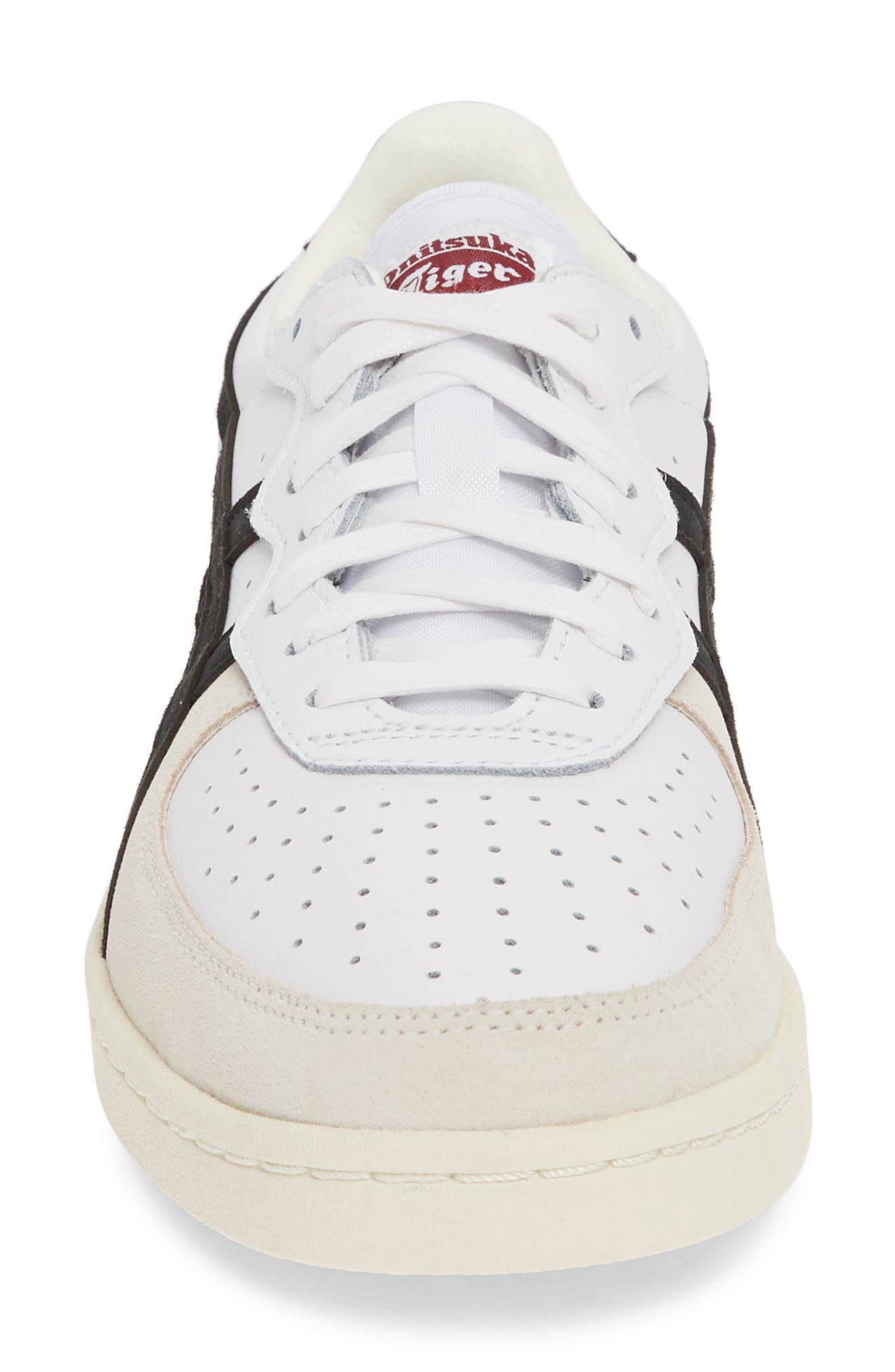 Sneaker, Alternate, color, WHITE/ BLACK LEATHER