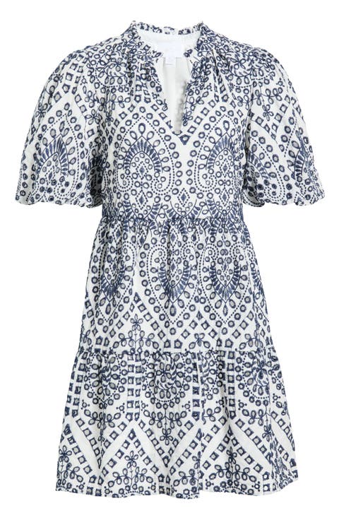 At Sea Jacey Eyelet Babydoll Dress
