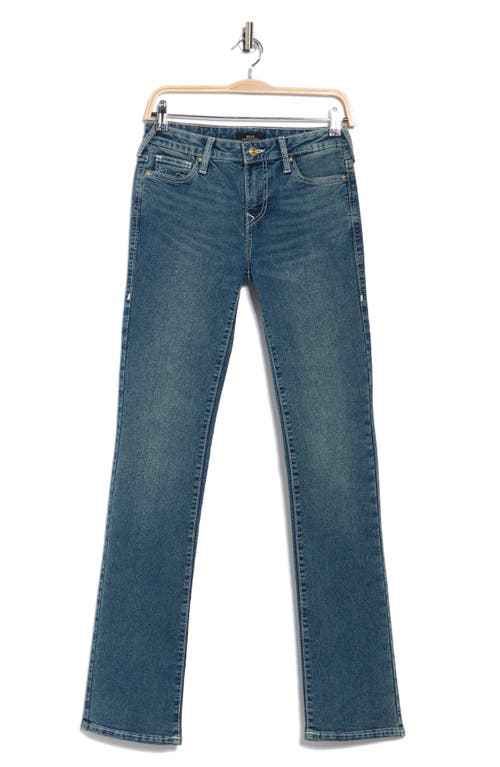 True Religion Billie Mid Rise Straight Leg Jeans In Blue