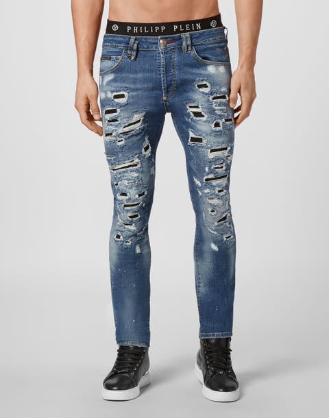 Denim Super Straight Cut Destroyed Men