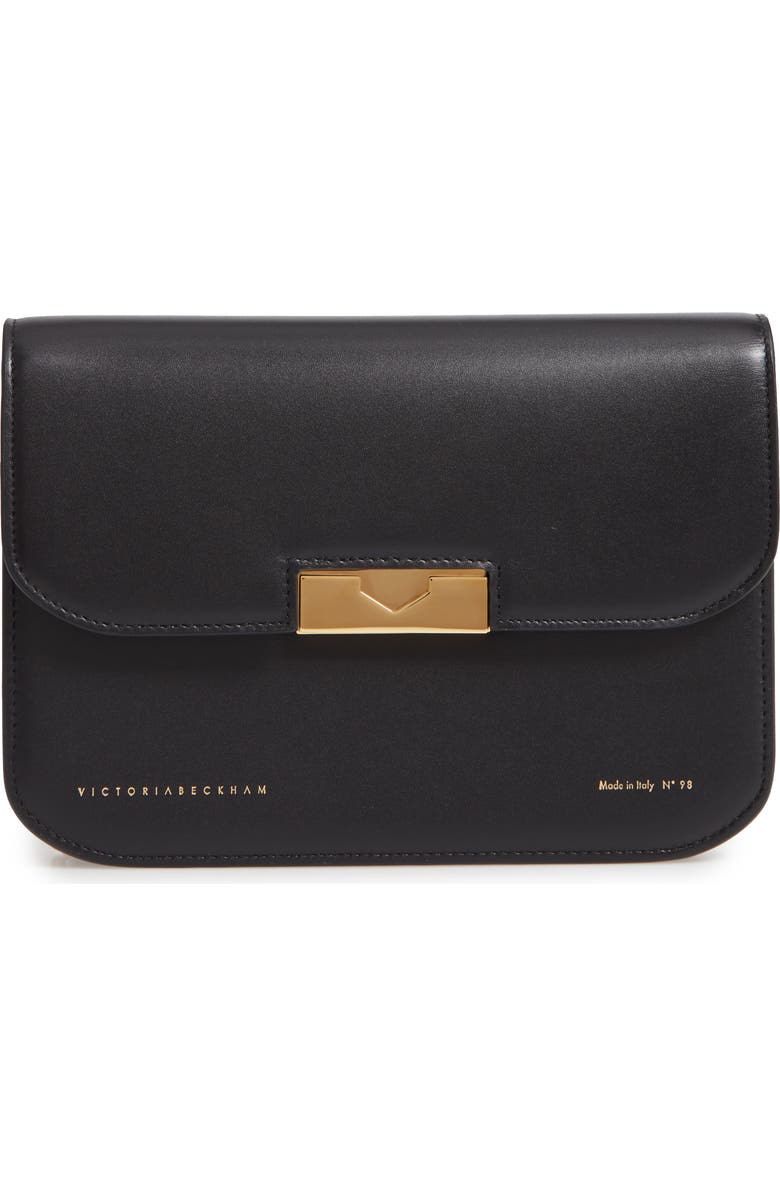 Victoria Beckham Eva Leather Clutch, Main, color,