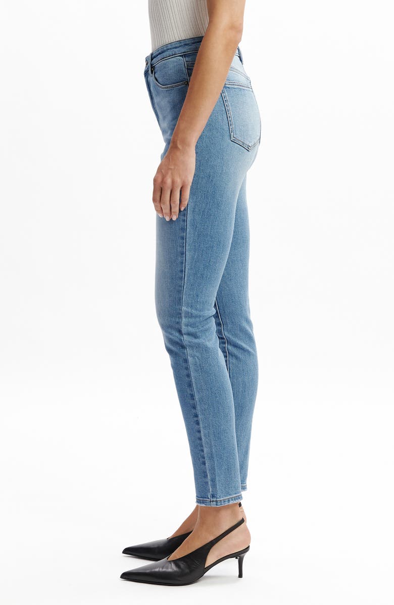 Bardot Khloe High Waist Crop Skinny Jeans, Alternate, color, Dark Denim