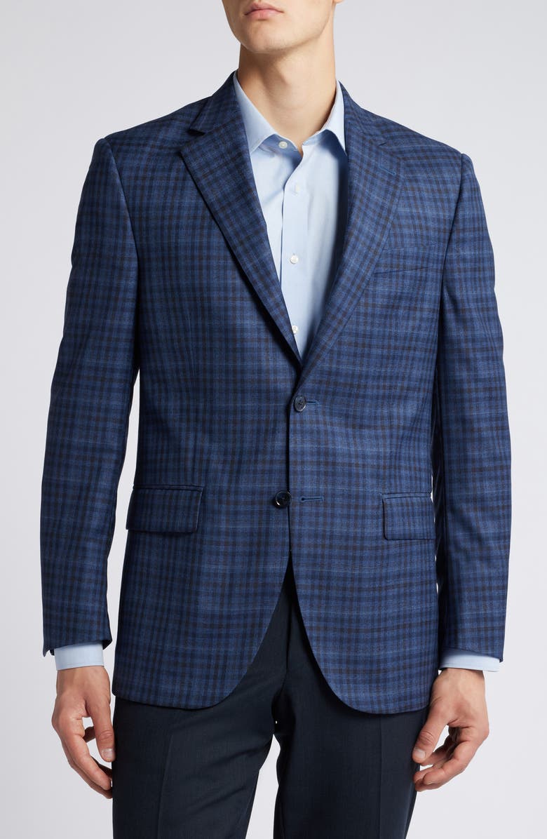Peter Millar Flynn Classic Fit Check Wool Sport Coat, Alternate, color, 