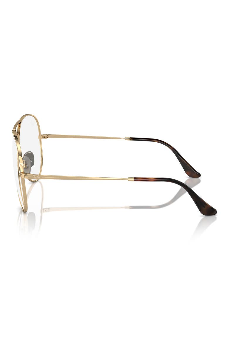 RX8789 58mm Aviator Optical Glasses, Alternate, color, BROWN