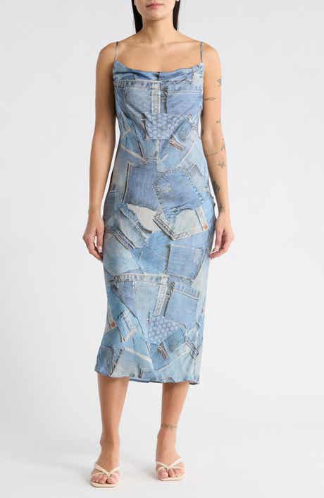 Desigual Denim Print Slipdress