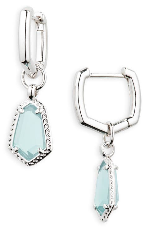 Alexandria Geometric Drop Huggie Hoop Earrings