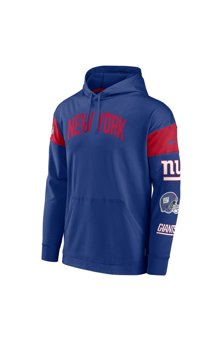 Nike Men's Nike Royal New York Giants Sideline Athletic Arch Jersey Performance Pullover Hoodie, Alternate, color,