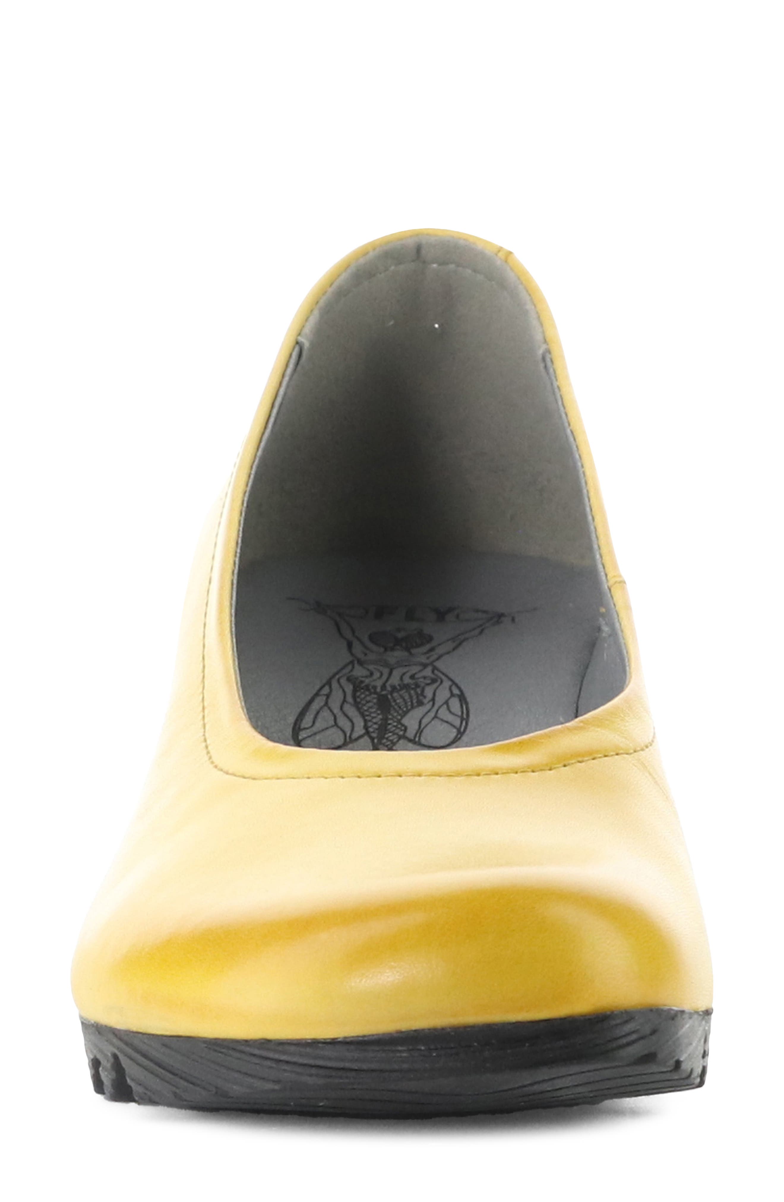 Opan Leather Wedge Pump, Alternate, color, MUSTARD