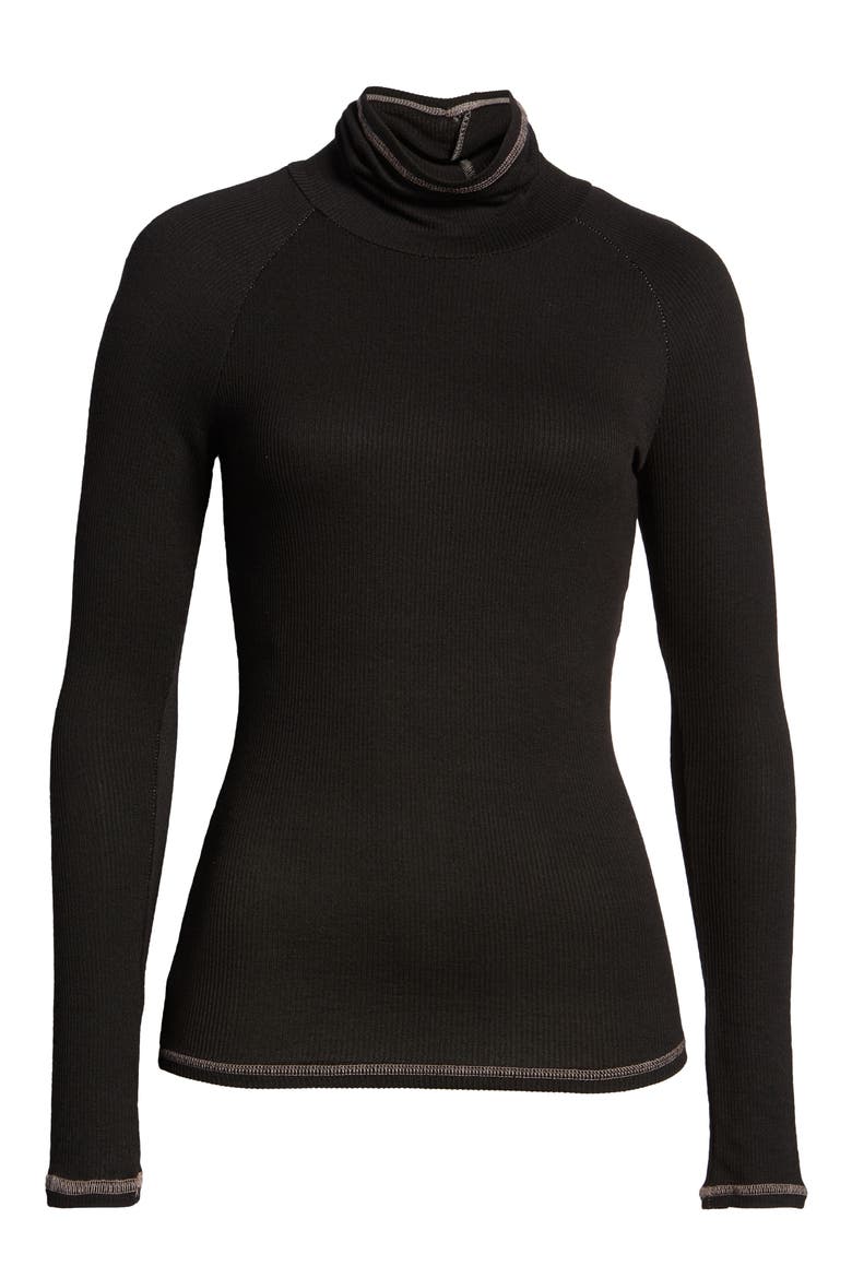 Hi Hon Turtleneck Top, Alternate, color, BLACK