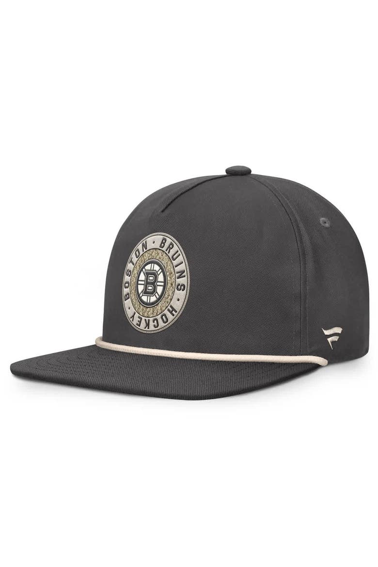 Men's Fanatics Charcoal Boston Bruins Closer Adjustable Hat, Main, color, Charcoal