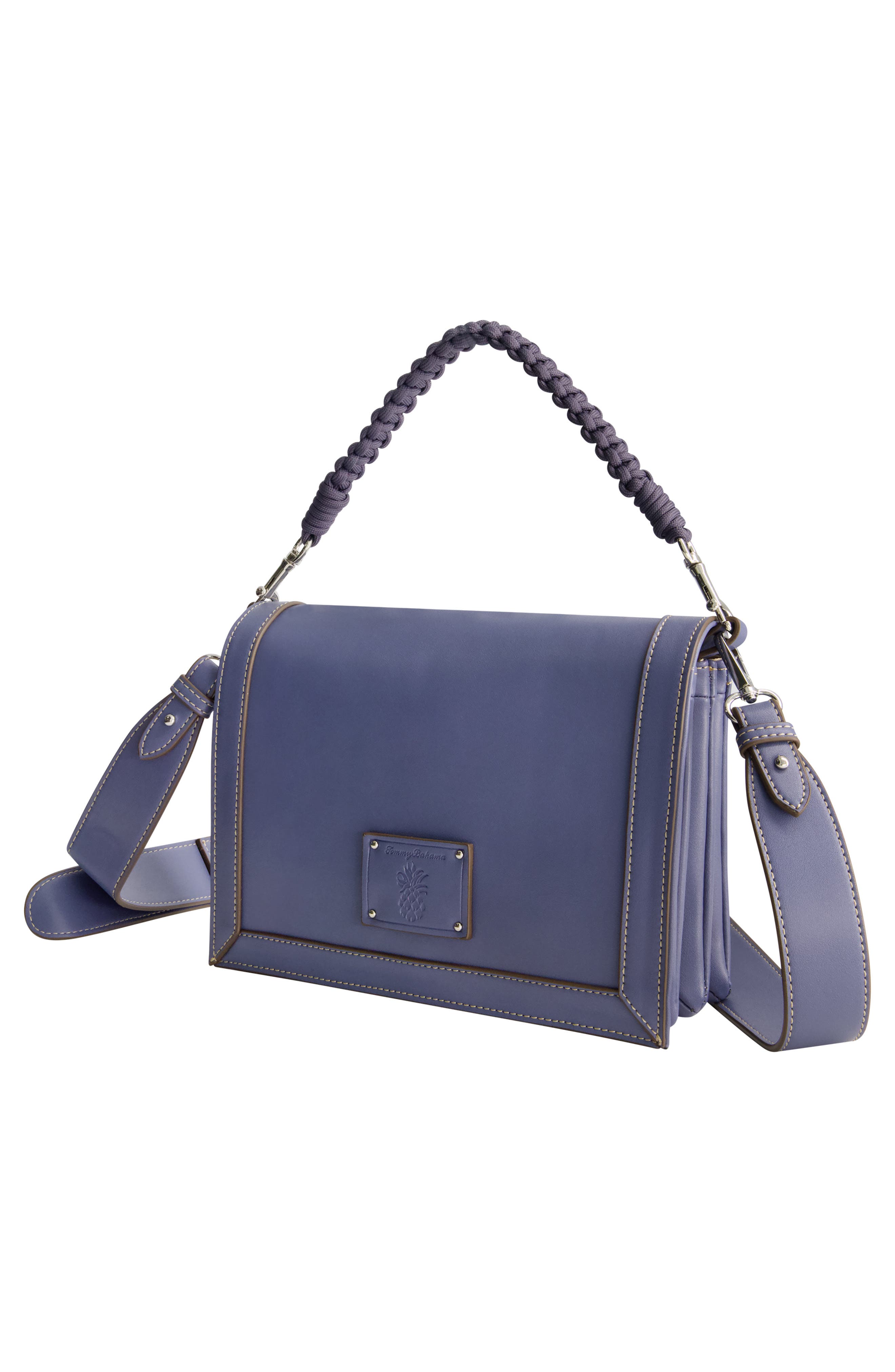 Tommy Bahama Debossed Logo Crossbody Bag, Alternate, color, Navy