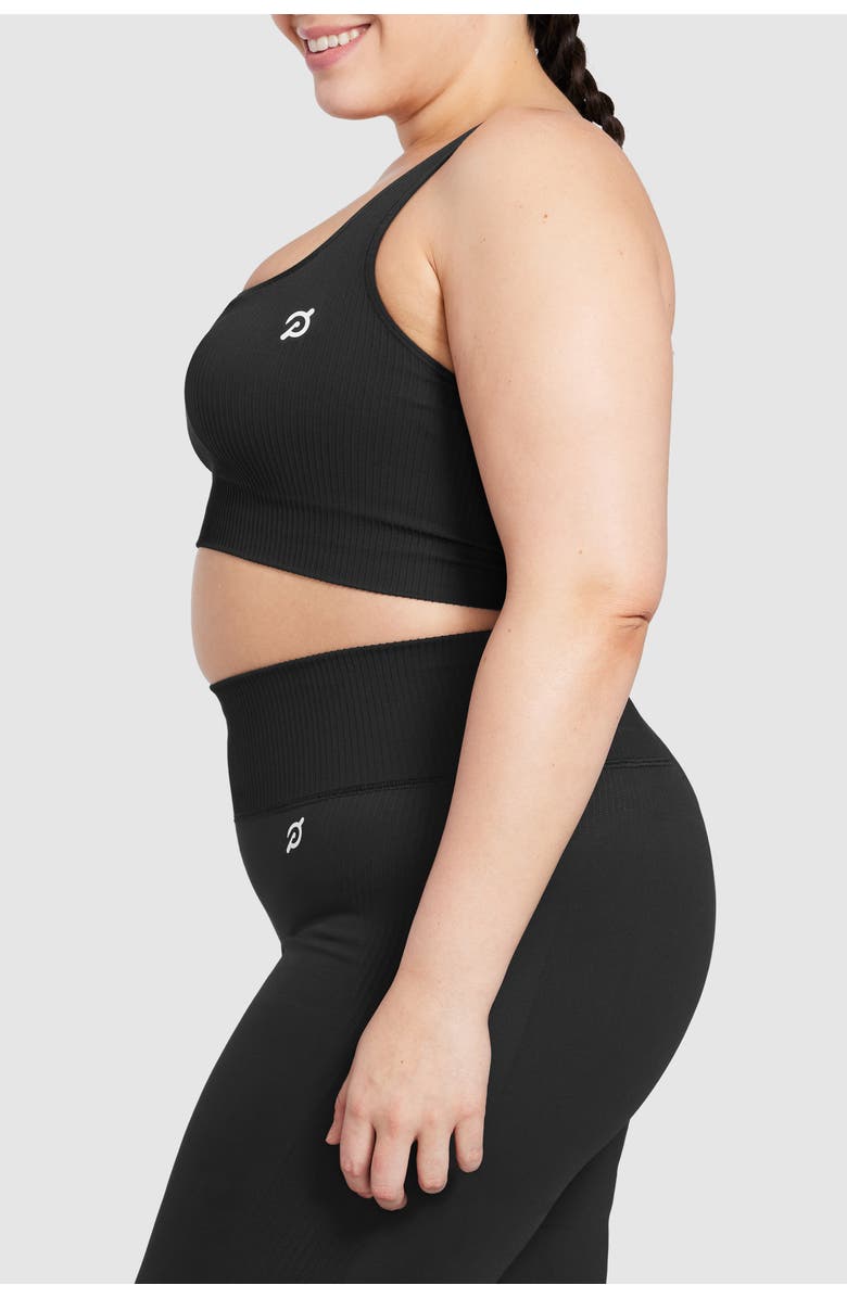 Peloton Seamless Square Neck Bra, Alternate, color, Black