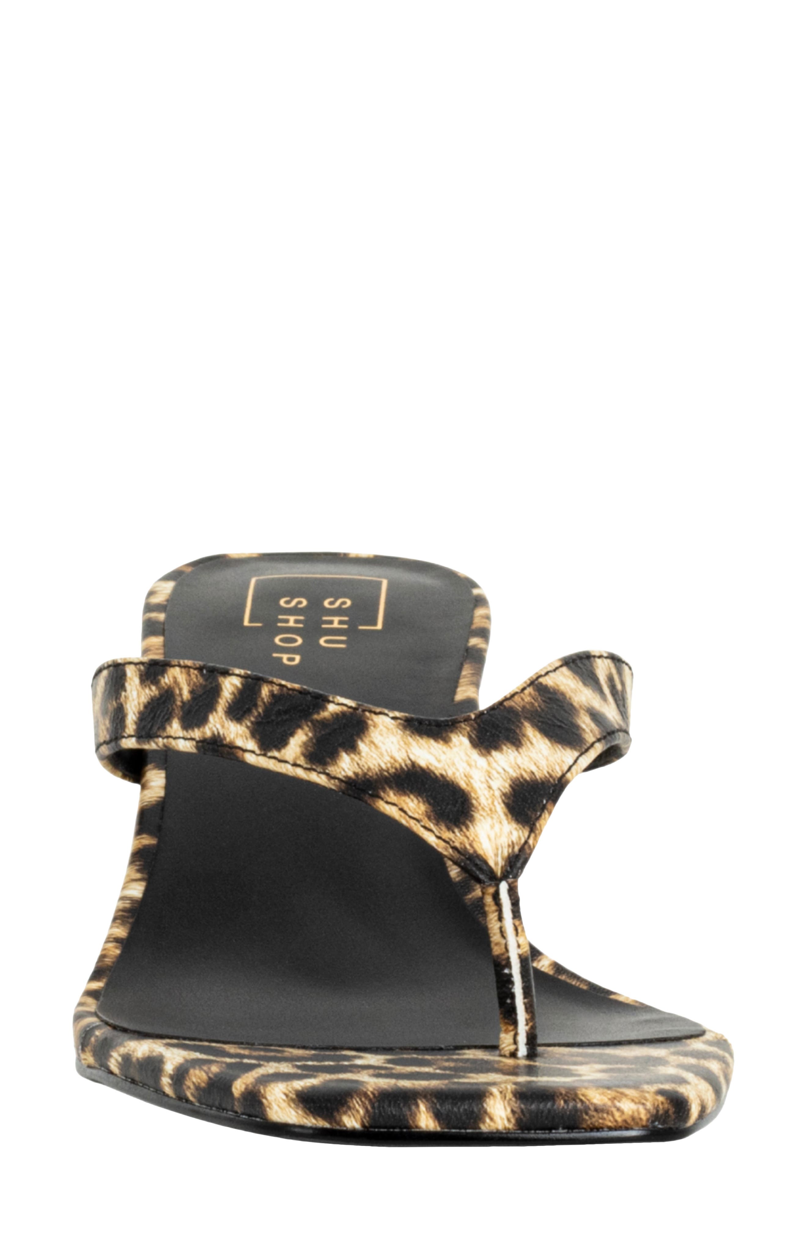 Franny Kitten Heel Flip Flop, Alternate, color, LEOPARD PRINT