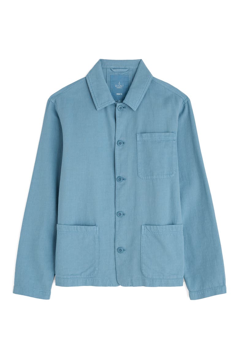 Well Wright Organic Cotton & Linen Shirt Jacket, Alternate, color, HYDRANGEA