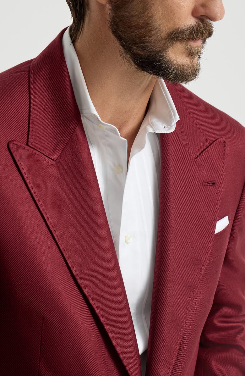 Brunello Cucinelli Tuxedo jacket, Alternate, color, Cherry