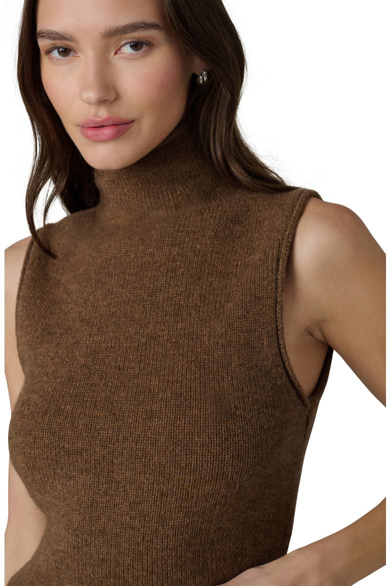 Stevie Sleeveless Wool & Yak Hair Sweater, Alternate, color, CINNAMON