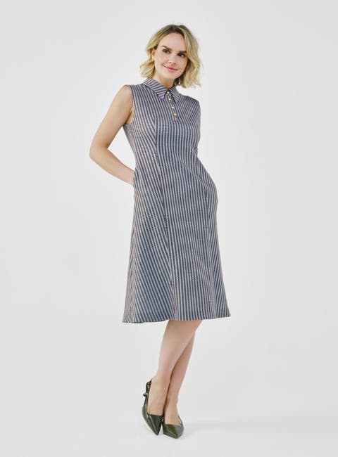 Sleeveless Tailored Midi Dress