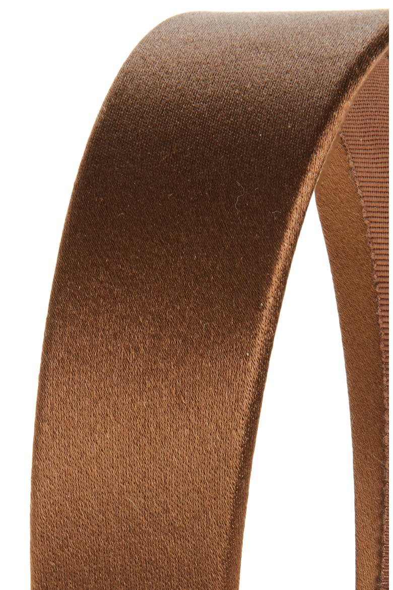 Lydia Satin Headband, Alternate, color, ESPRESSO