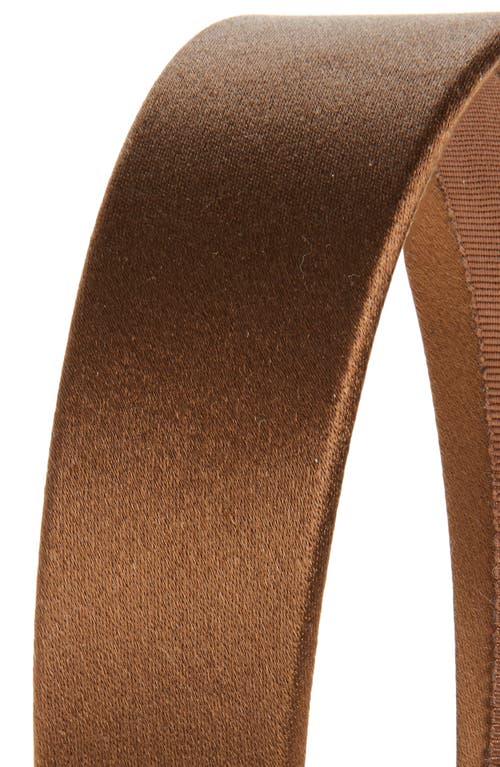 Jennifer Behr Lydia Satin Headband In Espresso