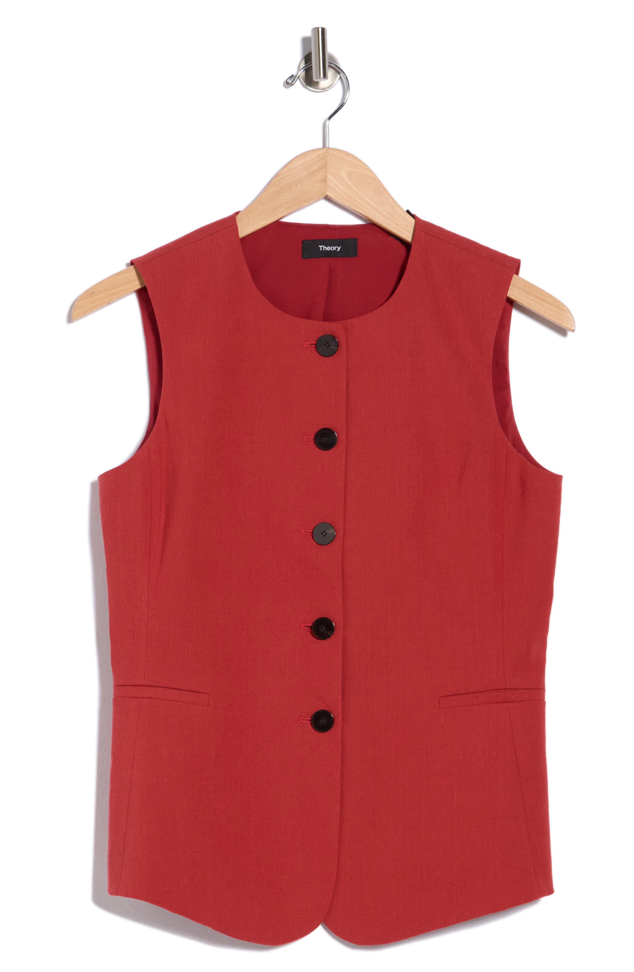 Crewneck Linen Blend Vest
