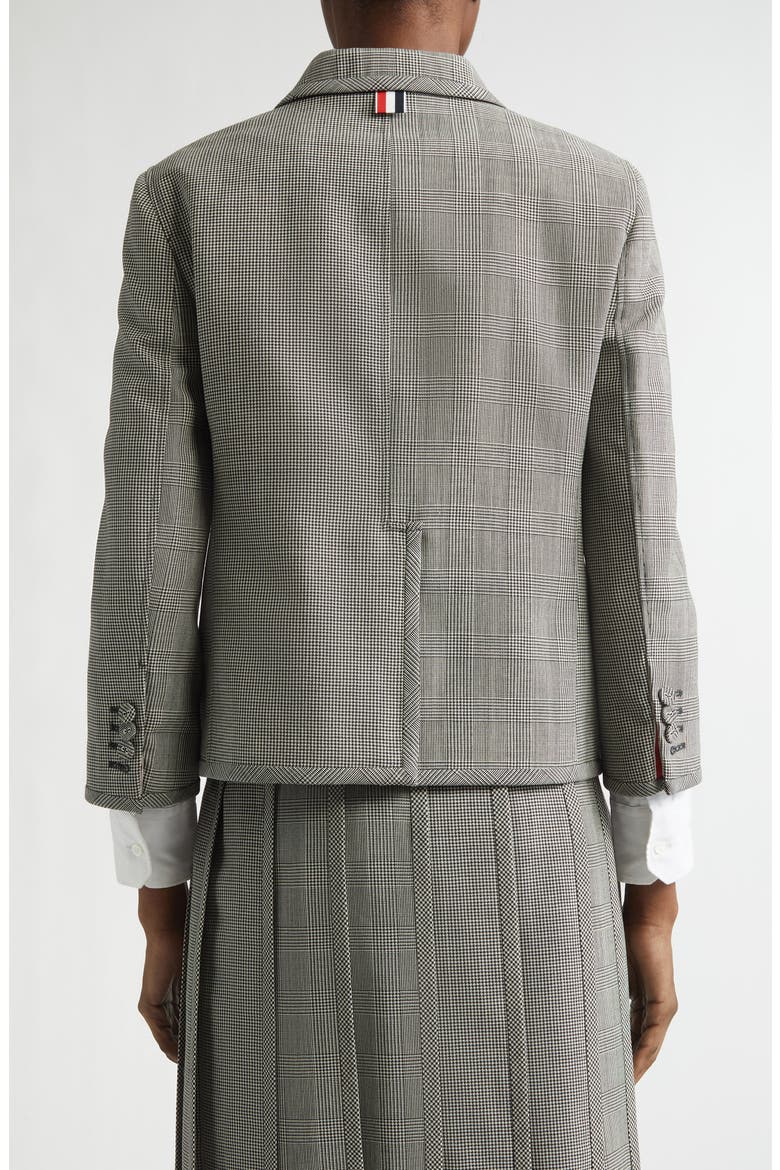 Glen Plaid Funmix Fresco Wool Crop Sport Coat, Alternate, color, BLACK/ WHITE