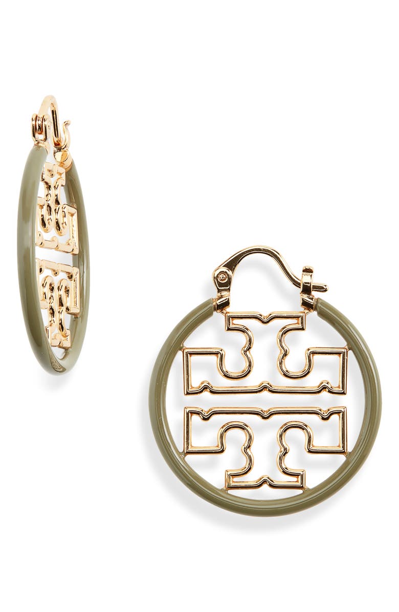 Tory Burch Small Hoop Earrings, Main, color,