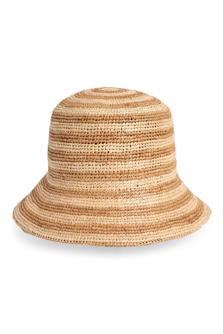 The Inca Raffia Bucket Hat, Main, color, NATURAL