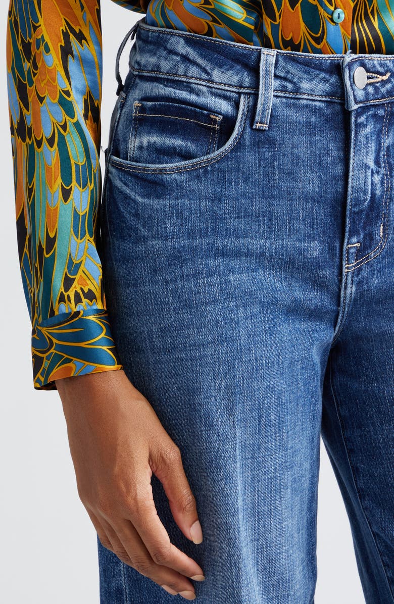 L'AGENCE Alicent High Waist Wide Leg Jeans, Alternate, color, 