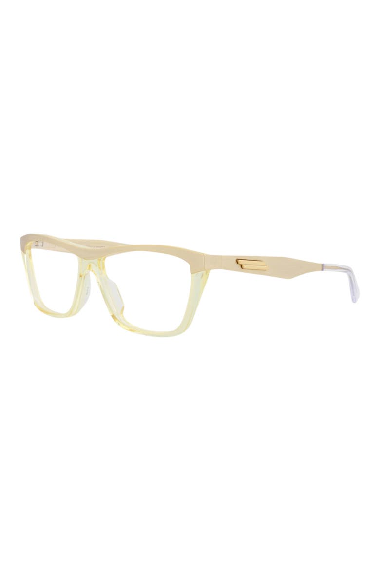 57mm Rectangular Optical Glasses, Alternate, color, GOLD GOLD TRANSPARENT