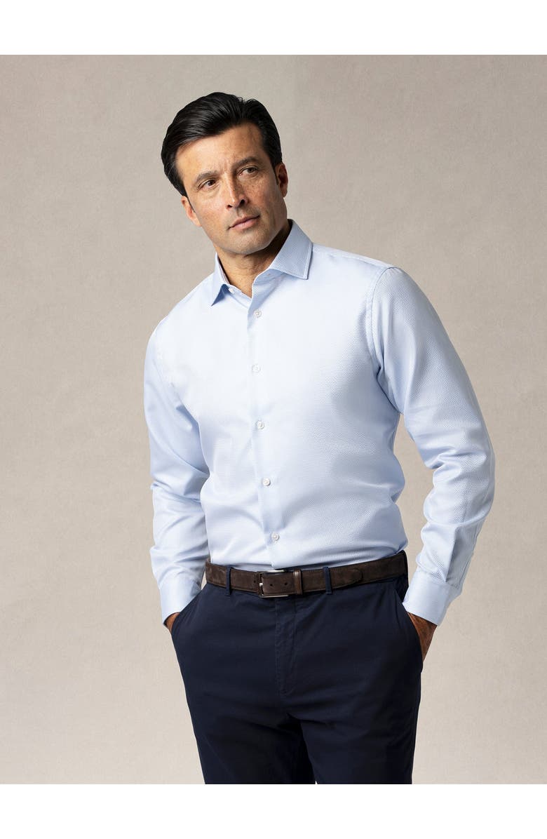 Robert Talbott Reynolds Hopsack Contemporary Fit Shirt, Main, color, Blue