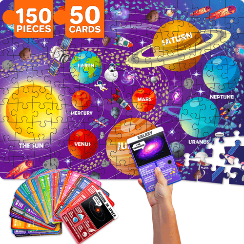 Quokka Search & Find Riddle Puzzles for Kids - 70 & 150 Piece Jigsaw Puzzles with Flashcards