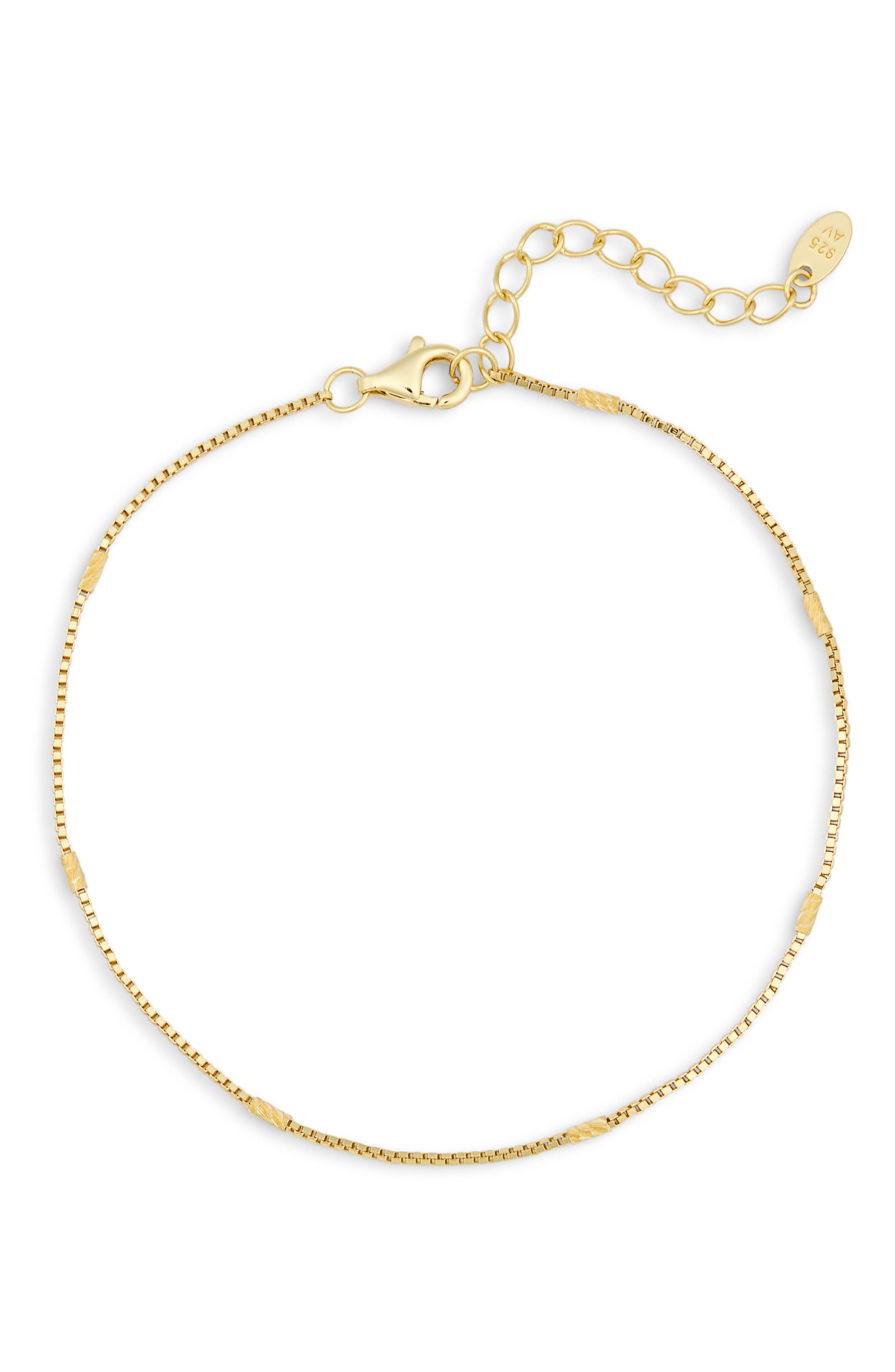 Argento Vivo Sterling Silver Bar Station Chain Bracelet