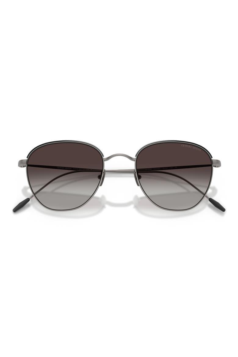 51mm Round Sunglasses, Alternate, color, MATTE GUNMETAL / GREY GRADIENT