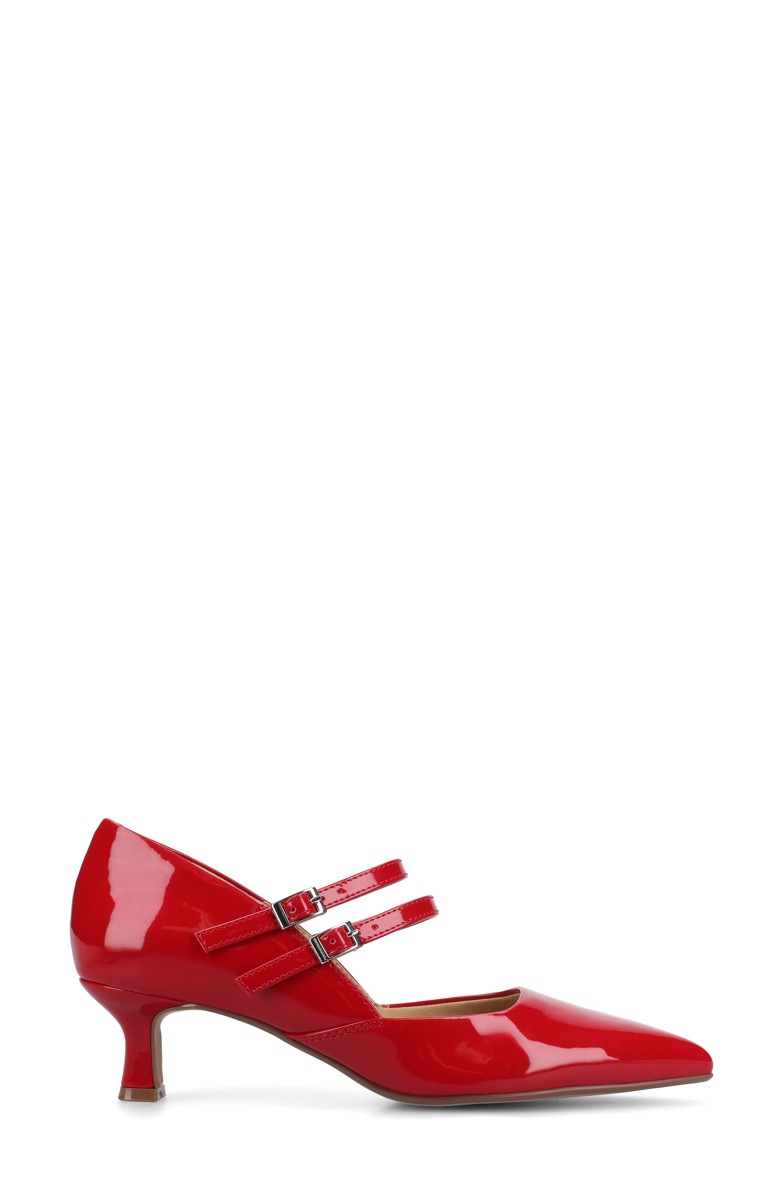 Carnation Kitten Heel Mary Jane Pump - Wide Width Available, Alternate, color, RED