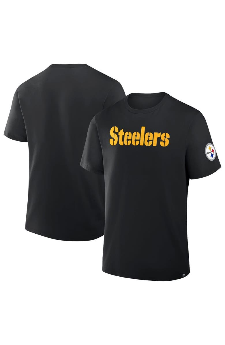 FANATICS Men's Fanatics Black Pittsburgh Steelers Legacy Cotton T-Shirt, Main, color, Black