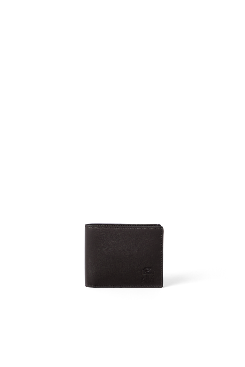 Calfskin wallet, Main, color, Dark Brown