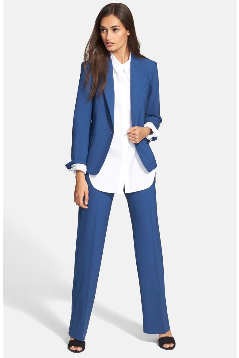 'Emery 2' Wool Blend Pants, Alternate, color, DARK PACIFIC