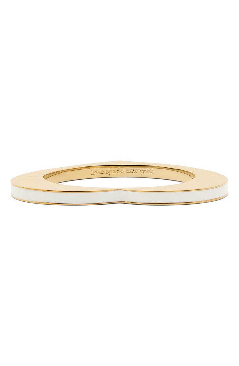 Kate Spade New York heart bangle bracelet, Main, color, White.