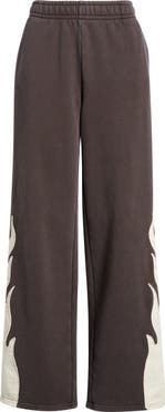 PacSun Flame Appliqué Sweatpants