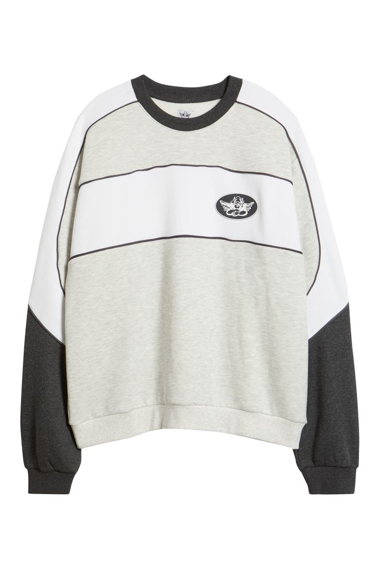 First Pick Heathered Oversize Sweatshirt, Alternate, color, HEATHER GREY MULTI
