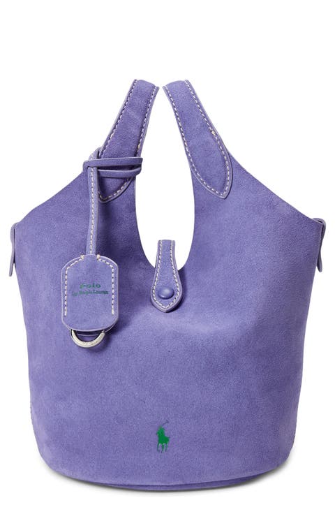 Small Polo Play Suede Crossbody Tote