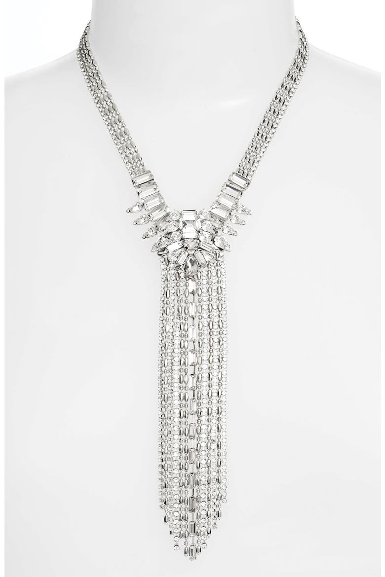 Frontal Crystal Strand Necklace, Alternate, color, CRYSTAL
