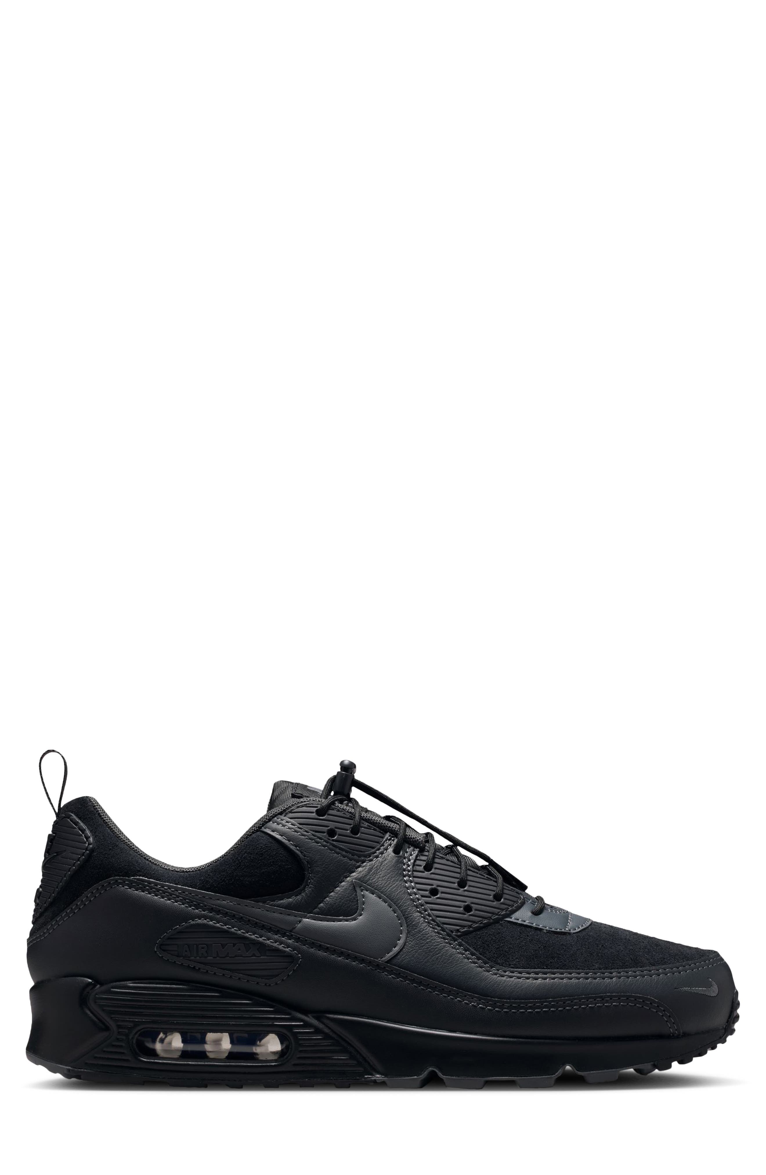 Air Max 90 Sneaker, Alternate, color, BLACK/ IRON GREY