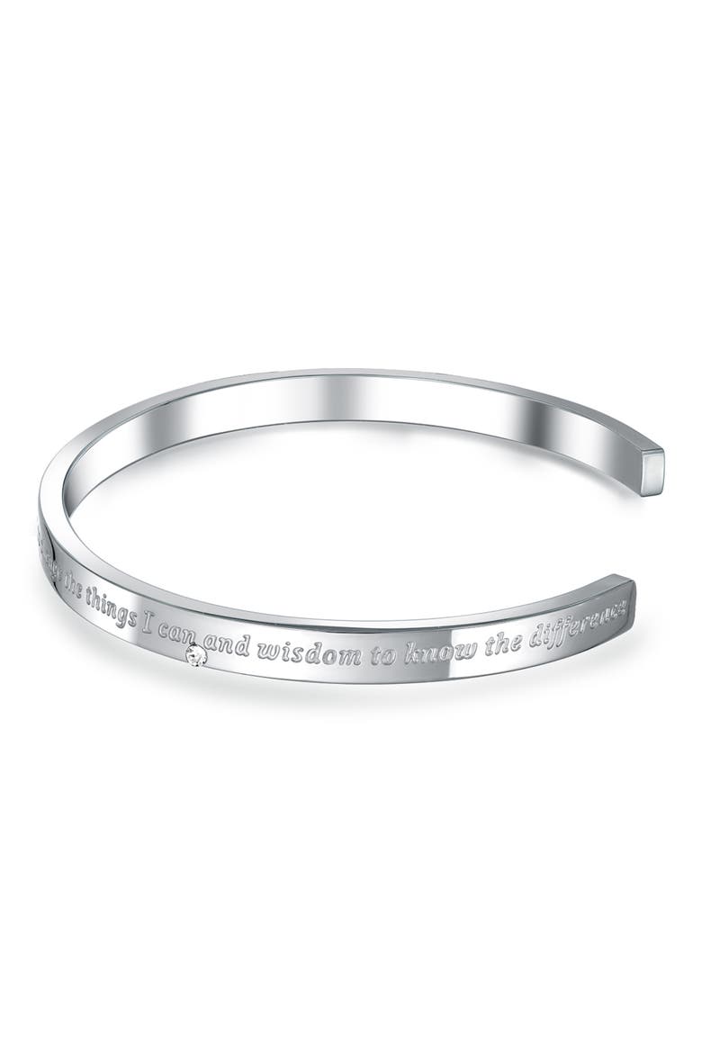 Gender Inclusive Inspirational Serenity Cuff Bracelet, Alternate, color, GREY