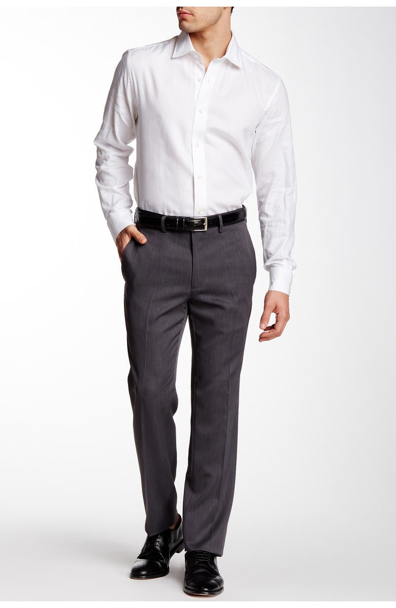 Kenneth Cole Reaction Heather Slim Fit Dress Pant, Alternate, color, Med Grey