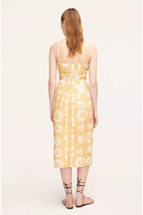 REBECCA TAYLOR REBECCA TAYLOR PAPER FLEUR COTTON CANVAS MIDI SKIRT 