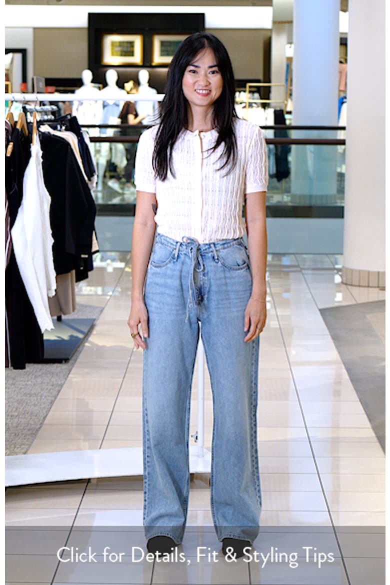 Featherweight Phoebe Drawstring Wide Leg Jeans video