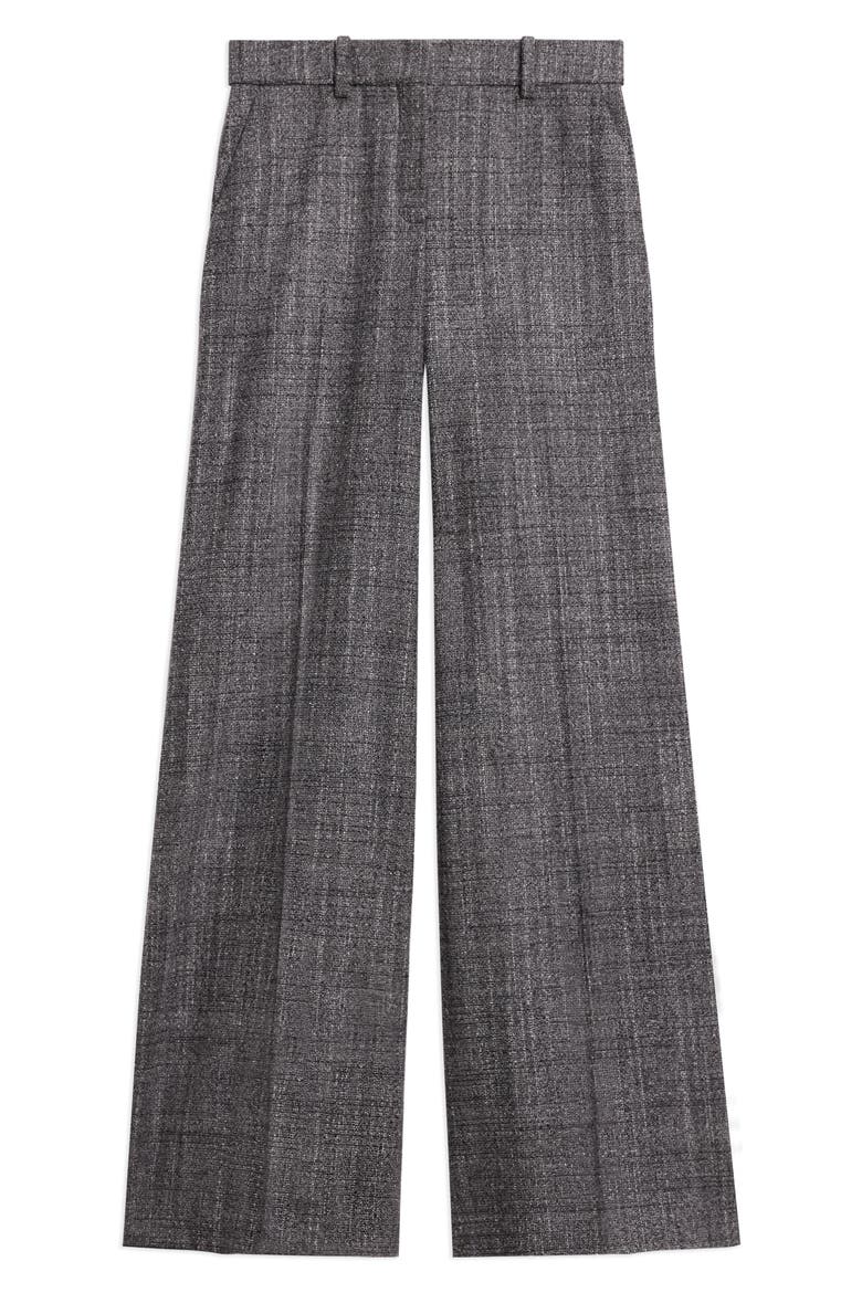 Crosshatch Wool Blend Pants, Alternate, color, CHARCOAL MULTI