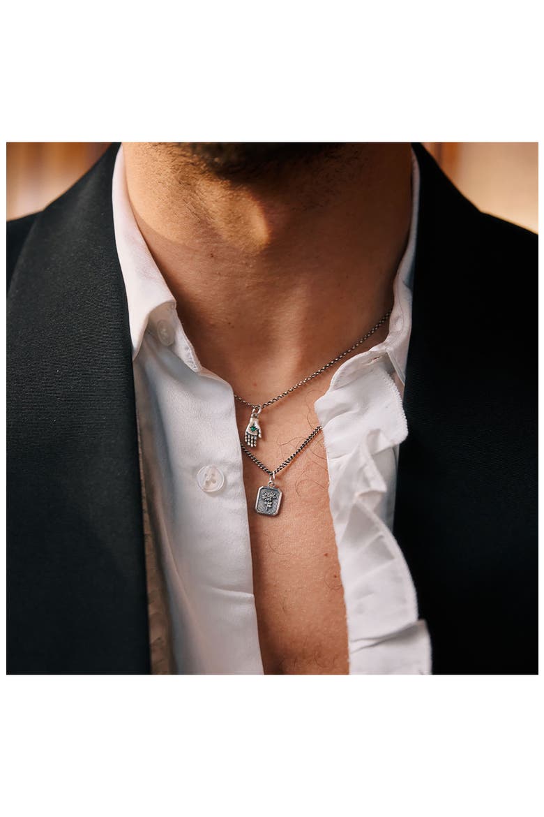 Men's Silver Oracle Necklace, Alternate, color, SILVER