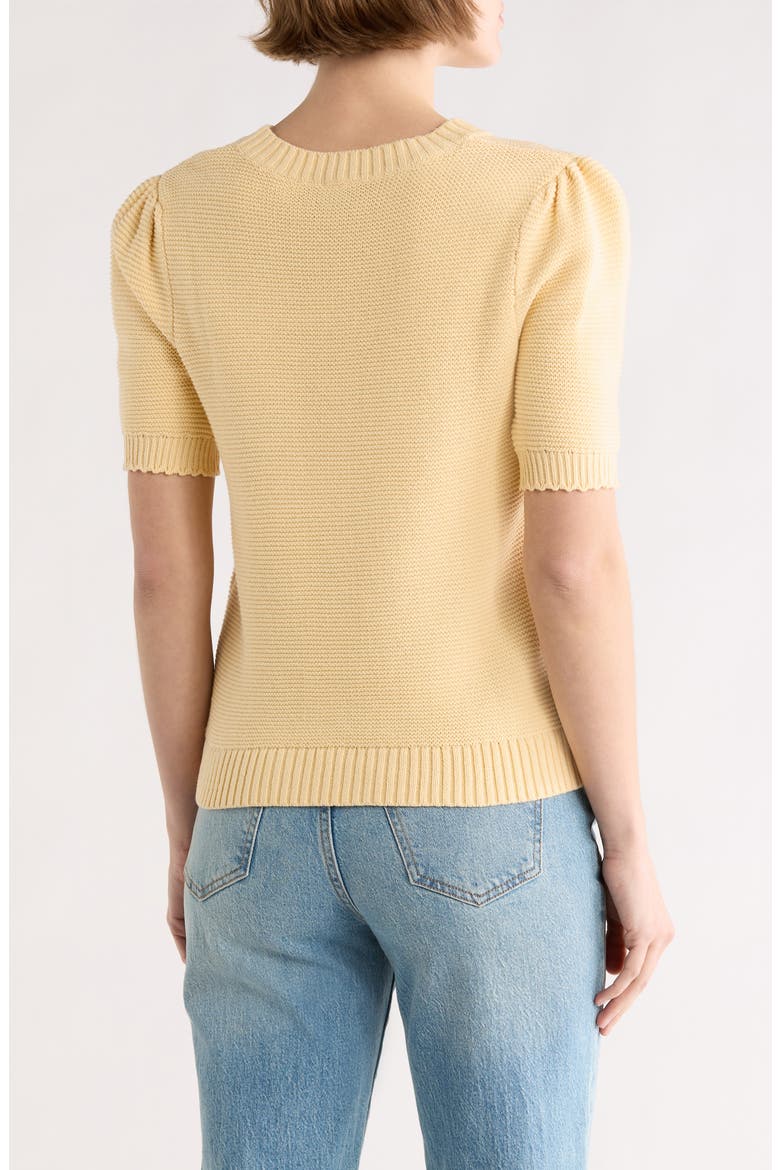 Textured Stitch Short Sleeve Sweater, Alternate, color, BEIGE GELATO